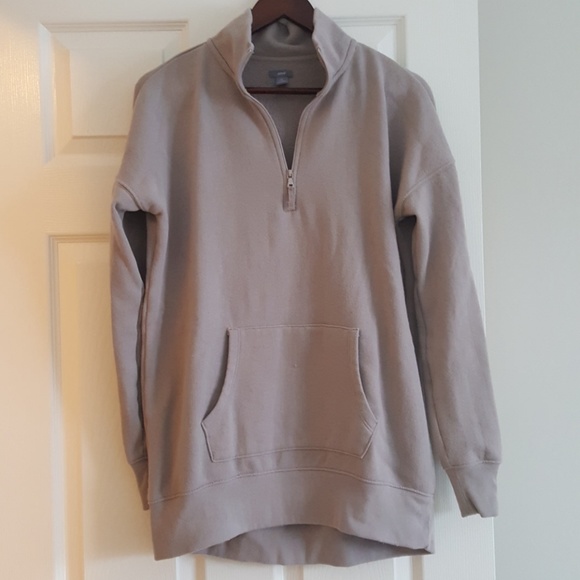 aerie quarter zip tunic sweatshirt